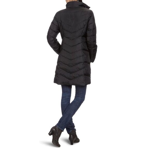 Eddie Bauer EB550  Women's Tall Medium Goose Down Puffer Jacket TAUPE - Picture 3 of 14